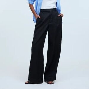 Madewell Harlow Wide-Leg 100% Linen Pants